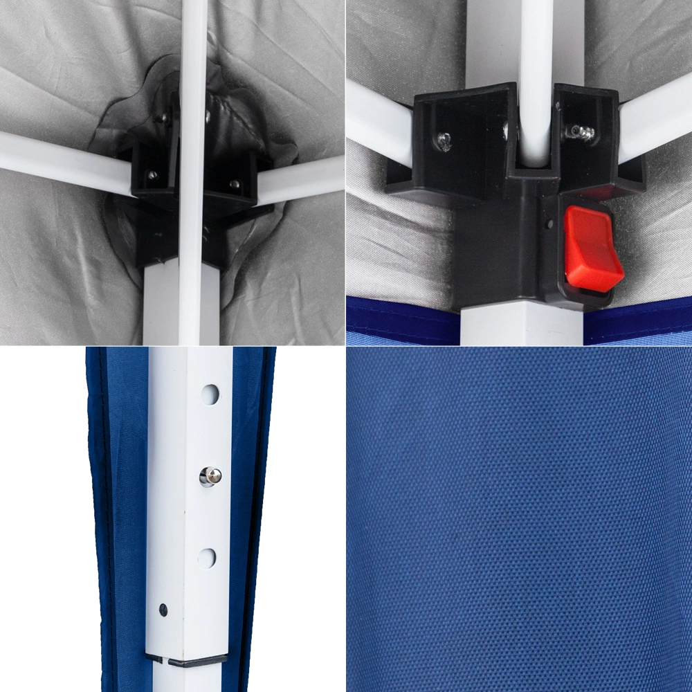 3 x 3m Two Doors & Two Windows Practical Waterproof Right-Angle Folding Tent Blue view 45