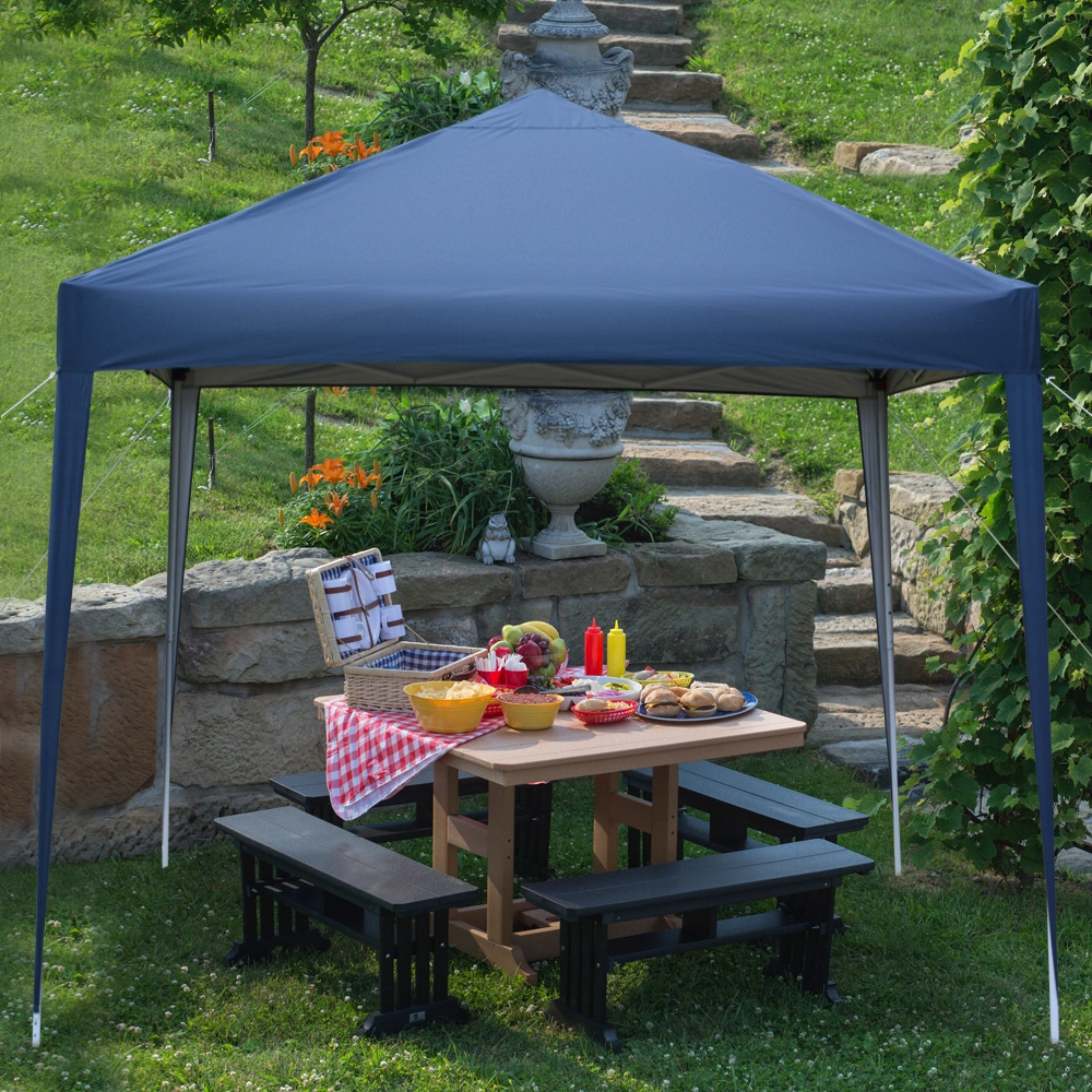 3 x 3m Two Doors & Two Windows Practical Waterproof Right-Angle Folding Tent Blue view 50