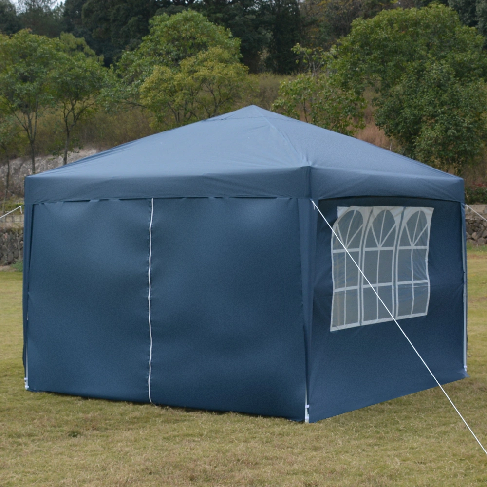 3 x 3m Two Doors & Two Windows Practical Waterproof Right-Angle Folding Tent Blue view 52