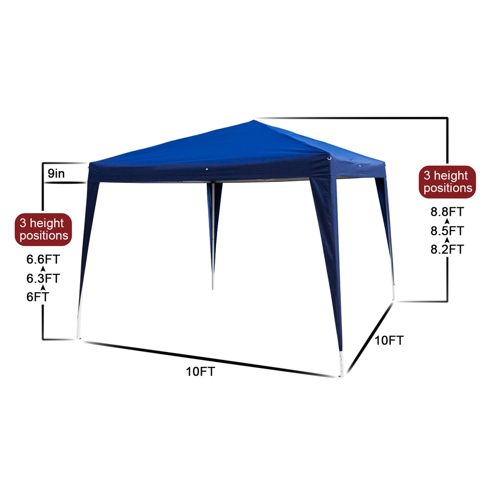 3 x 3m Two Doors & Two Windows Practical Waterproof Right-Angle Folding Tent Blue view 58