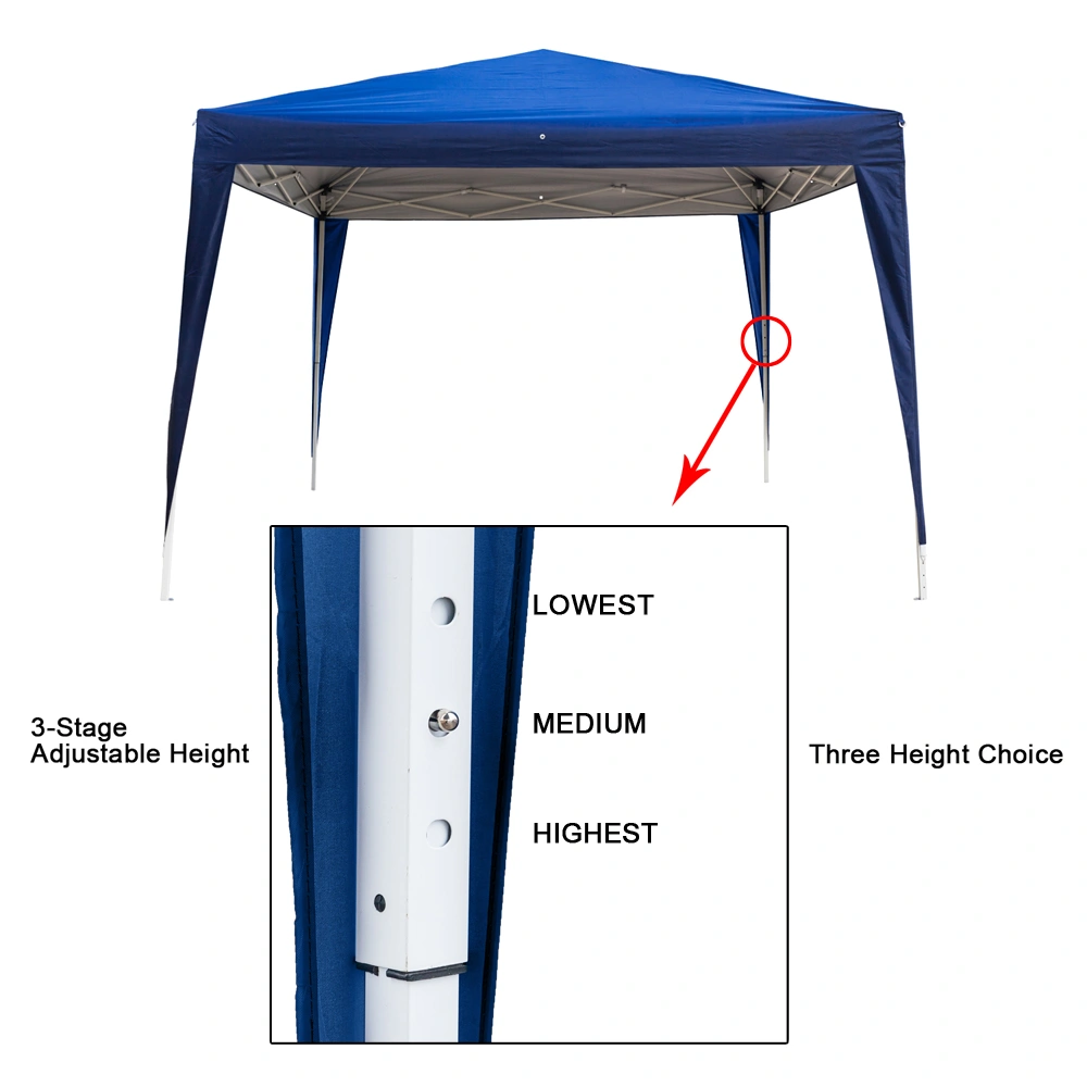 3 x 3m Two Doors & Two Windows Practical Waterproof Right-Angle Folding Tent Blue view 68