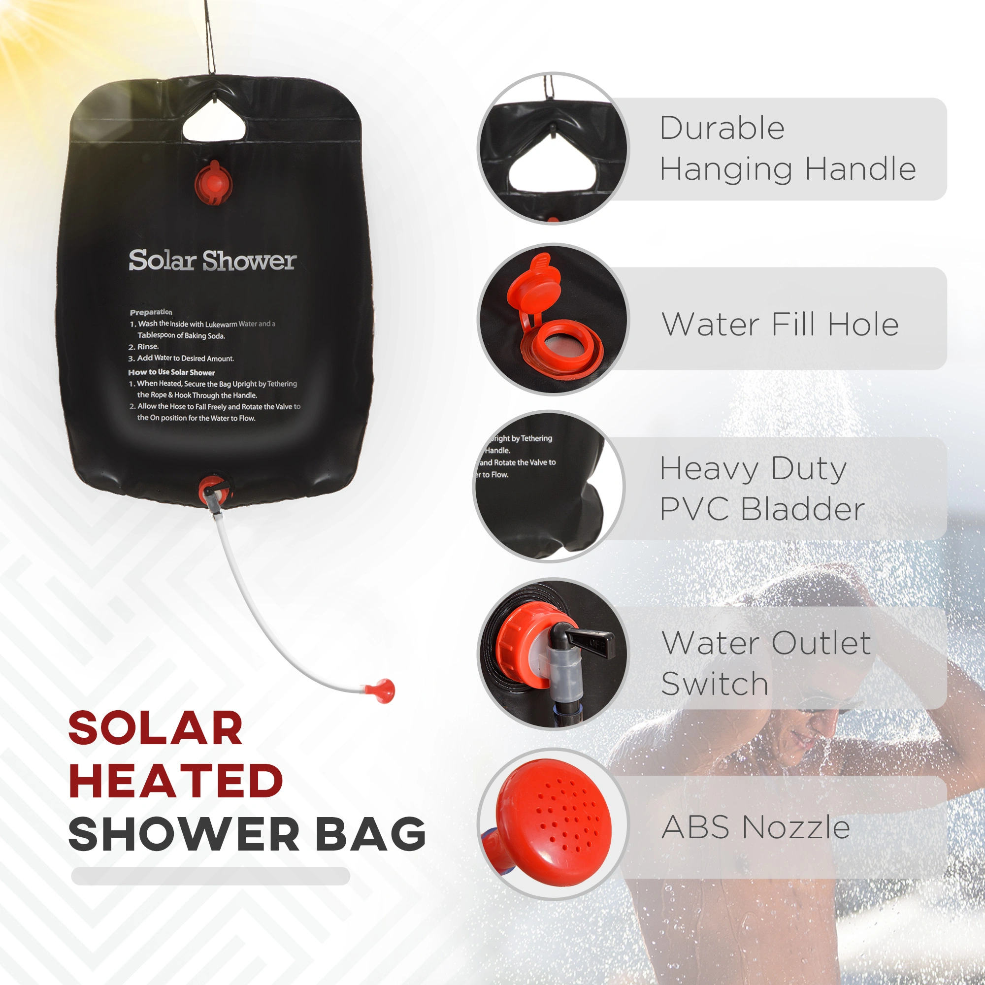 Pop Up Shower Tent Portable Outdoor Privacy Changing Room Lightweight Waterproof for Camping Travel view 2