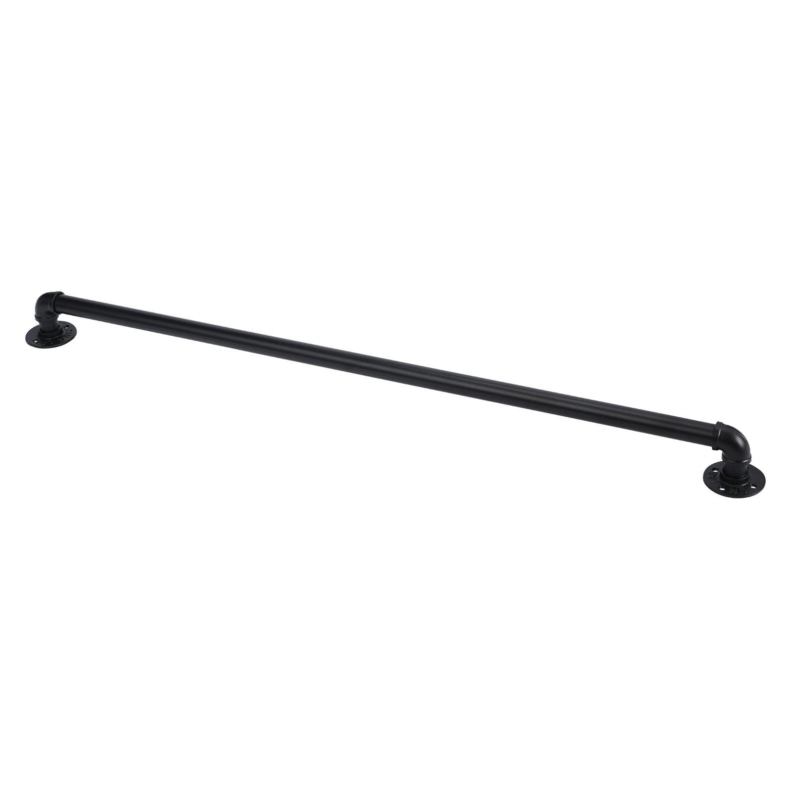 4FT iron courtyard stair handrail black view 2
