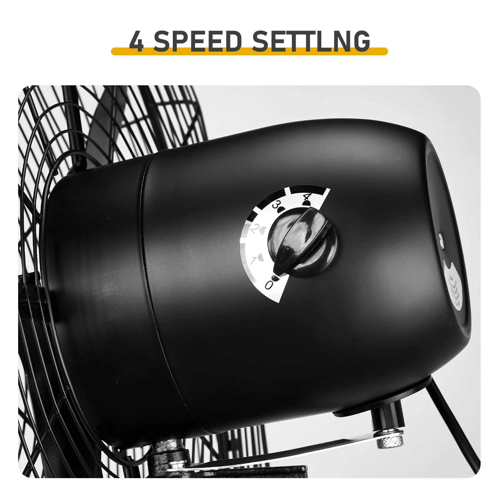 MFJ-EW50 20inch High Velocity Wall Mount Fan Oscillating,Industrial Fan with 4 Speed Ventilation,100% BLDC Copper Motor,4963CFM,,Heavy Duty Metal Fan for Outdoor, Indoor Use view 2
