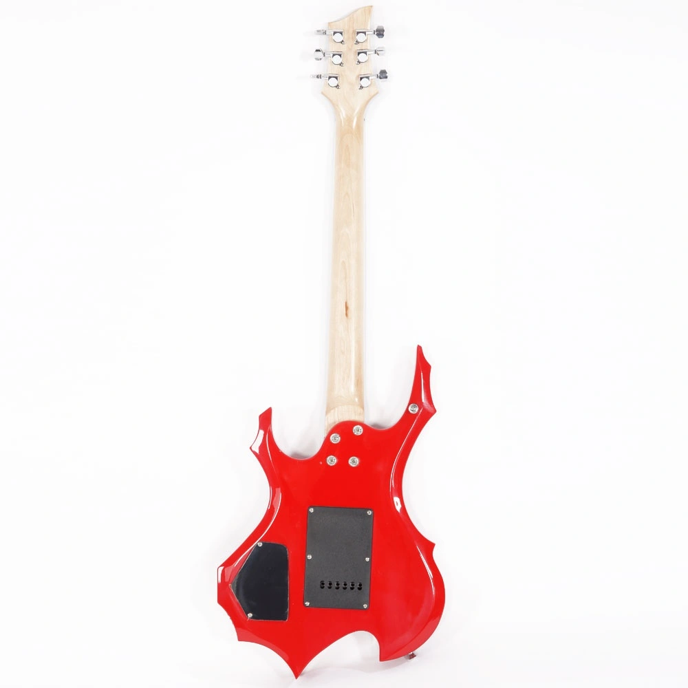 Flame Shaped Electric Guitar 20W HSH Pickup, Beginner Guitar Set with Bag Strap Picks Cable Wrench Tool - Red view 5