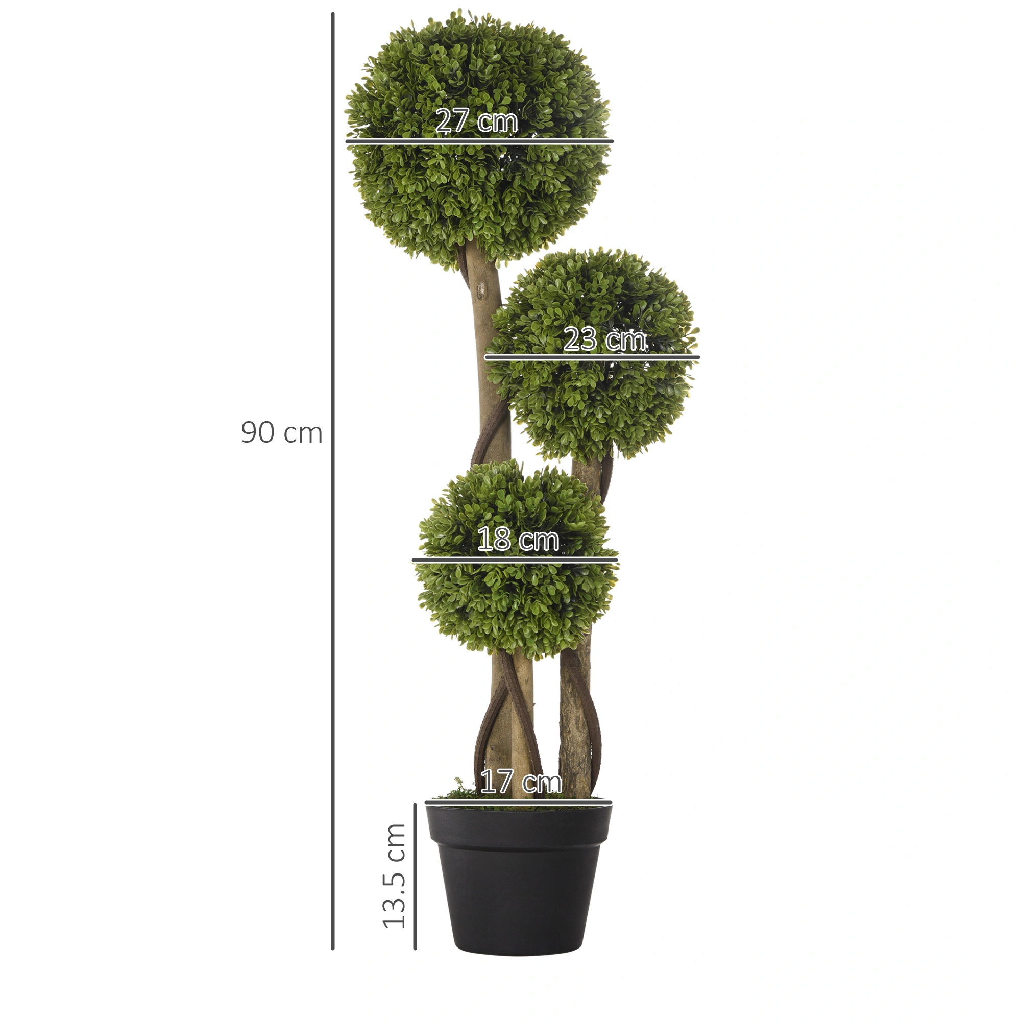 Artificial Potted Plant, Faux Greenery Indoor Outdoor Decorative Fake Plant view 2