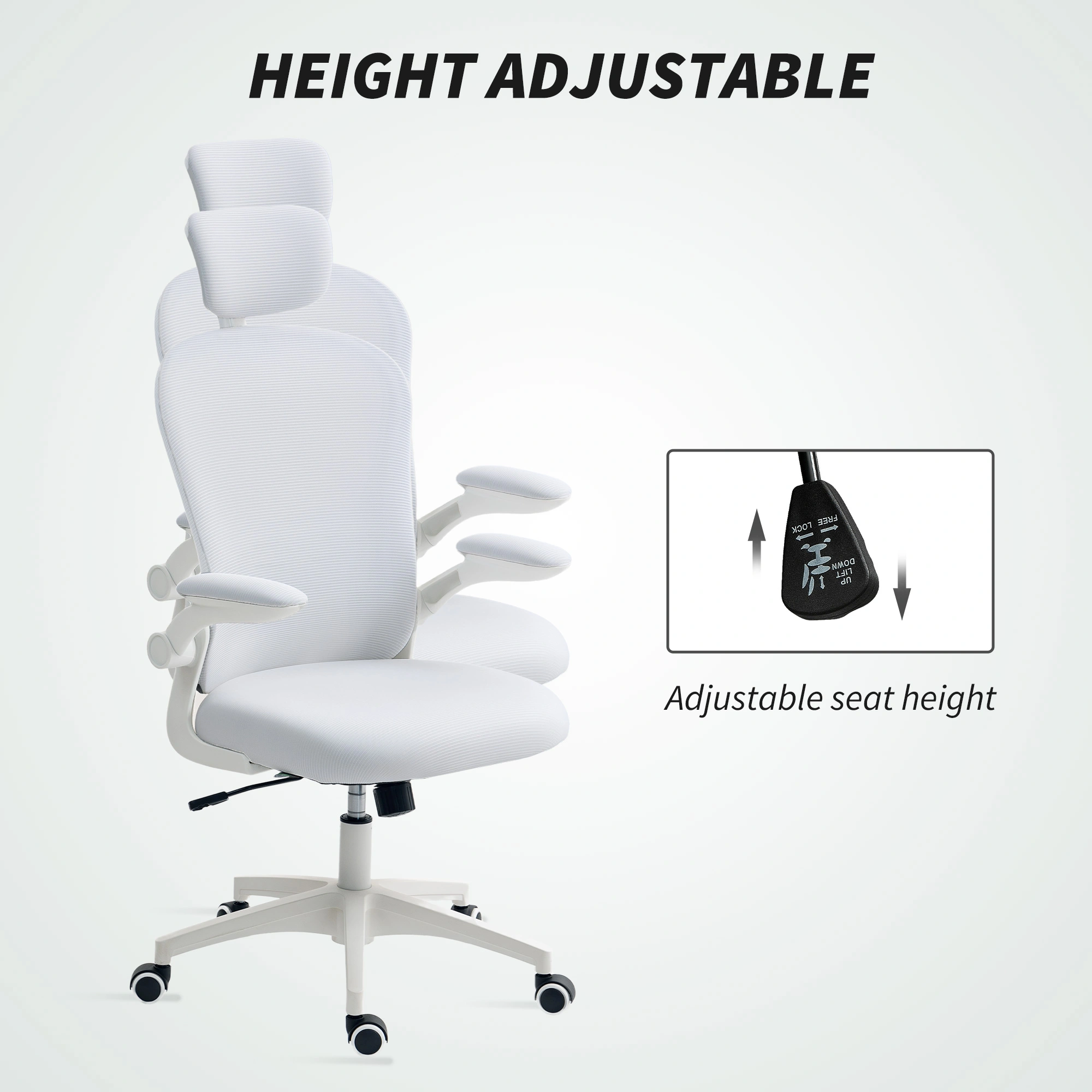 Massage Office Chair - Ergonomic Executive Swivel Chair with Heat & Vibration Massage, Adjustable Lumbar Support view 3