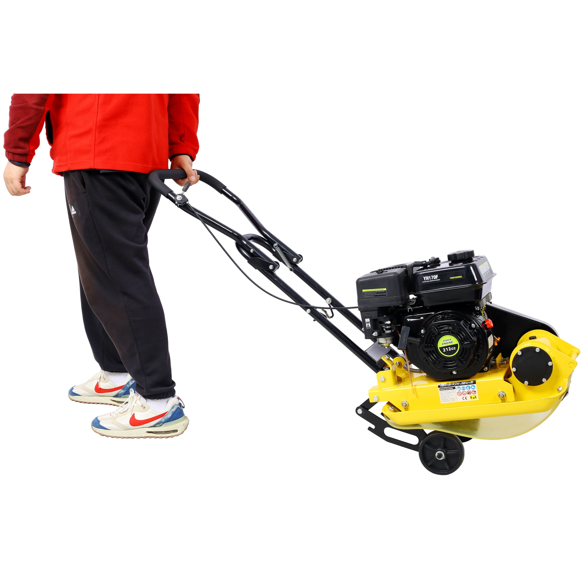 7.0HP 5500VPM MAX Gas Vibration Compaction Force 20 x 14 inch Plate Compactor w/Built-in Wheel,EPA compliant view 3