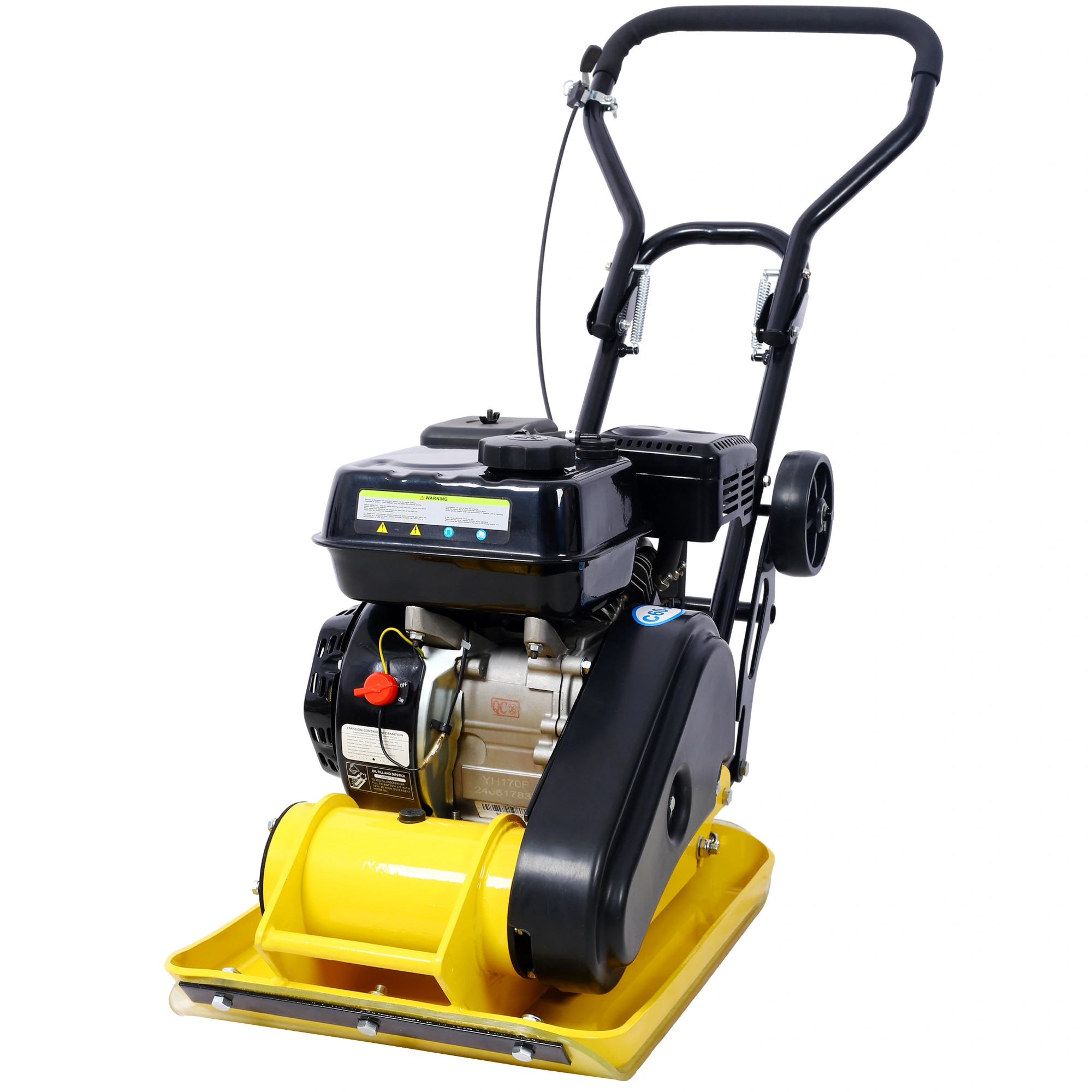 7.0HP 5500VPM MAX Gas Vibration Compaction Force 20 x 14 inch Plate Compactor w/Built-in Wheel,EPA compliant view 5
