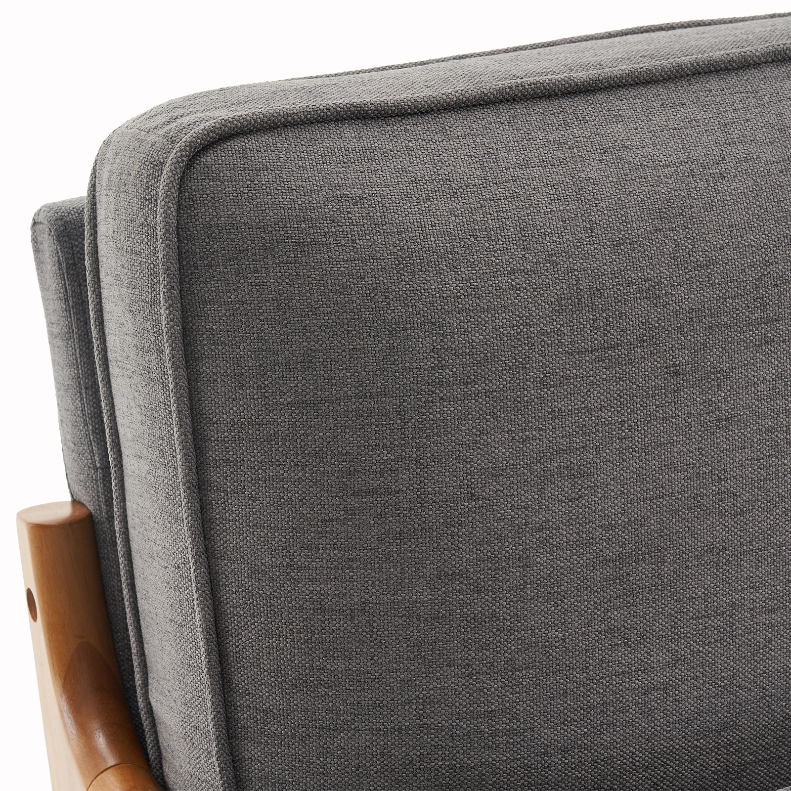 Oak Armrest Oak Upholstered Single Lounge Chair Indoor Lounge Chair Dark Grey view 14