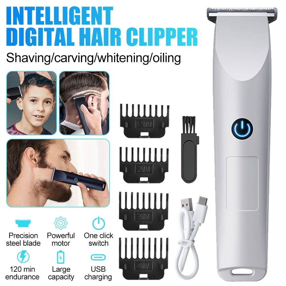 Men's Electric Hair Clippers & Beard Trimmer 2-in-1 Professional Barber Shaving Machine - White