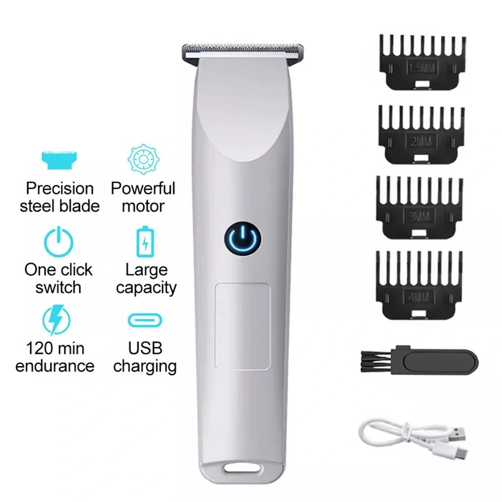 Men's Electric Hair Clippers & Beard Trimmer 2-in-1 Professional Barber Shaving Machine - White view 2