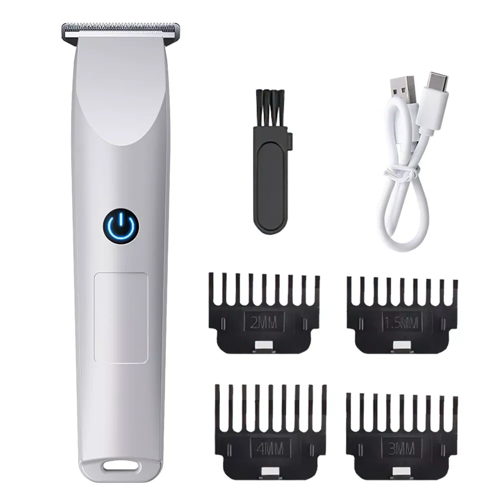 Men's Electric Hair Clippers & Beard Trimmer 2-in-1 Professional Barber Shaving Machine - White view 3