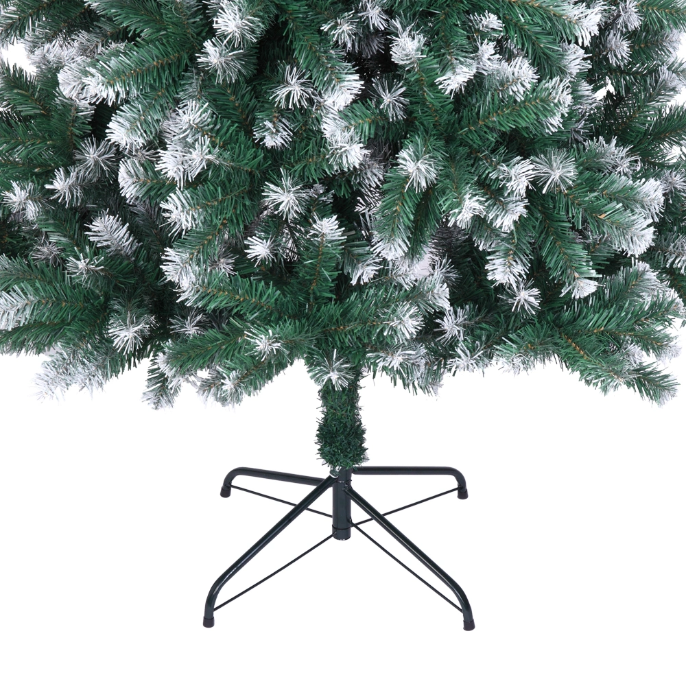 7FT Spray White PVC Artificial Christmas Tree with 870 Branches - Full Pre-Lit Holiday Tree view 10