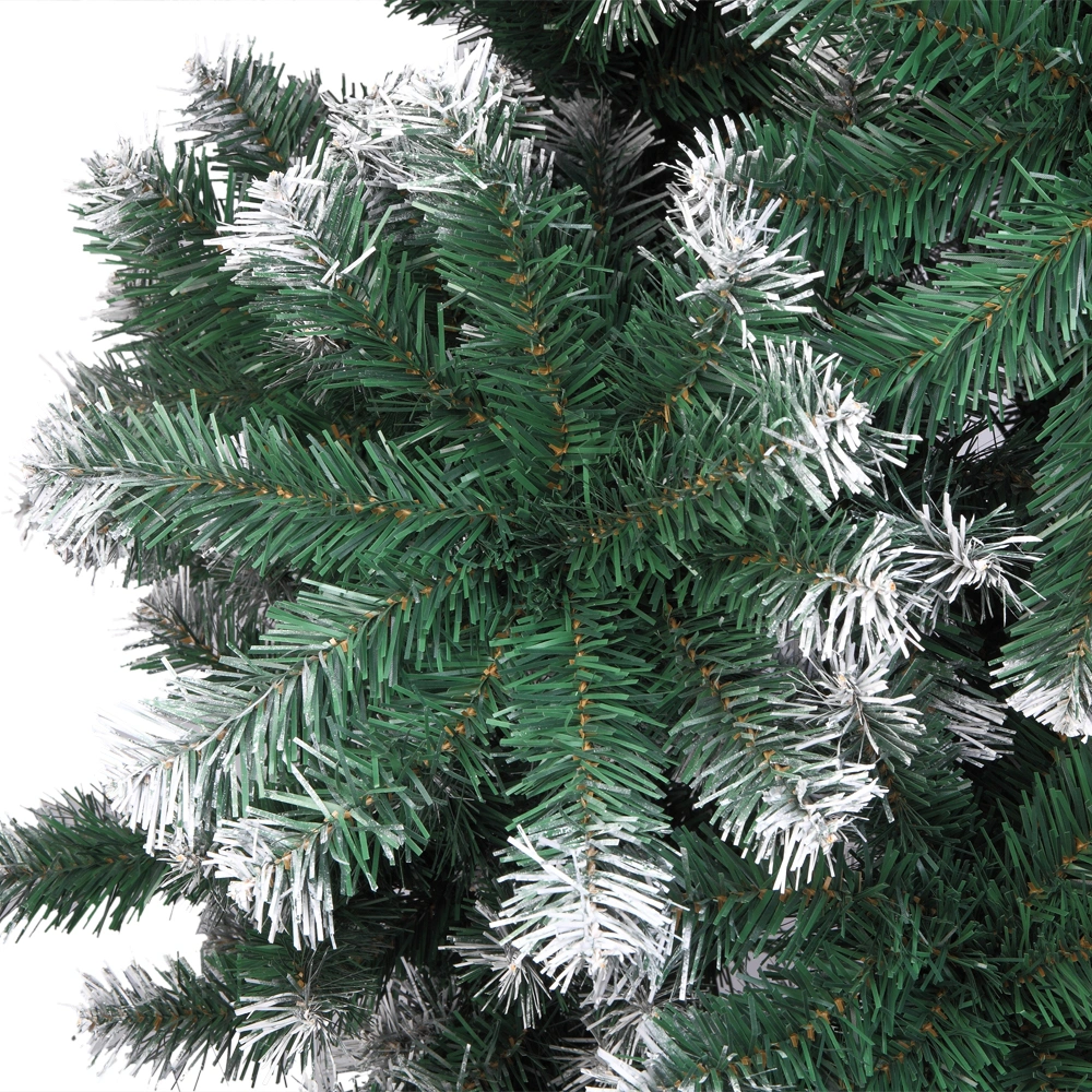 7FT Spray White PVC Artificial Christmas Tree with 870 Branches - Full Pre-Lit Holiday Tree view 11