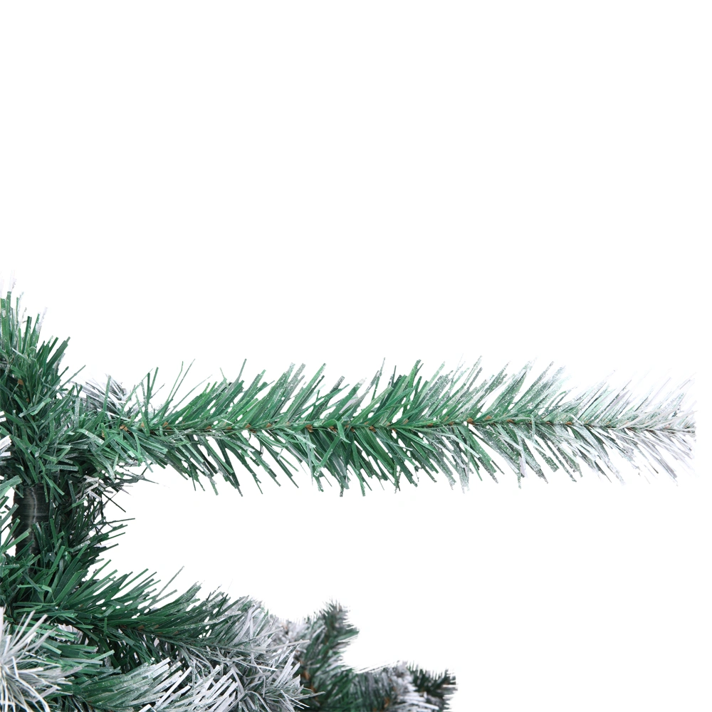 7FT Spray White PVC Artificial Christmas Tree with 870 Branches - Full Pre-Lit Holiday Tree view 12