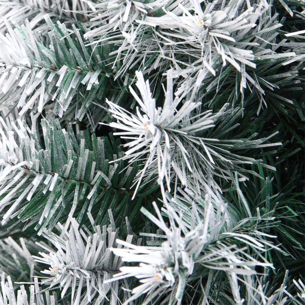 7FT Spray White PVC Artificial Christmas Tree with 870 Branches - Full Pre-Lit Holiday Tree view 16