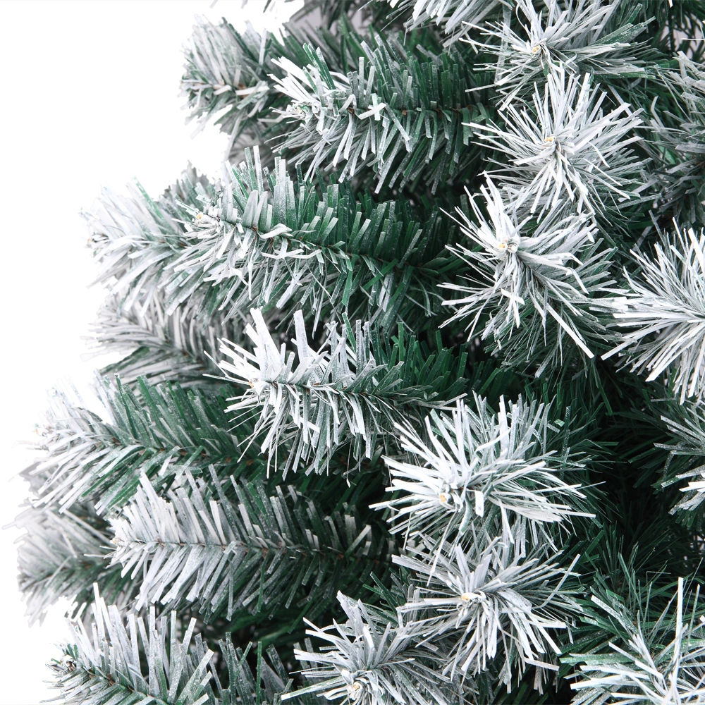 7FT Spray White PVC Artificial Christmas Tree with 870 Branches - Full Pre-Lit Holiday Tree view 17