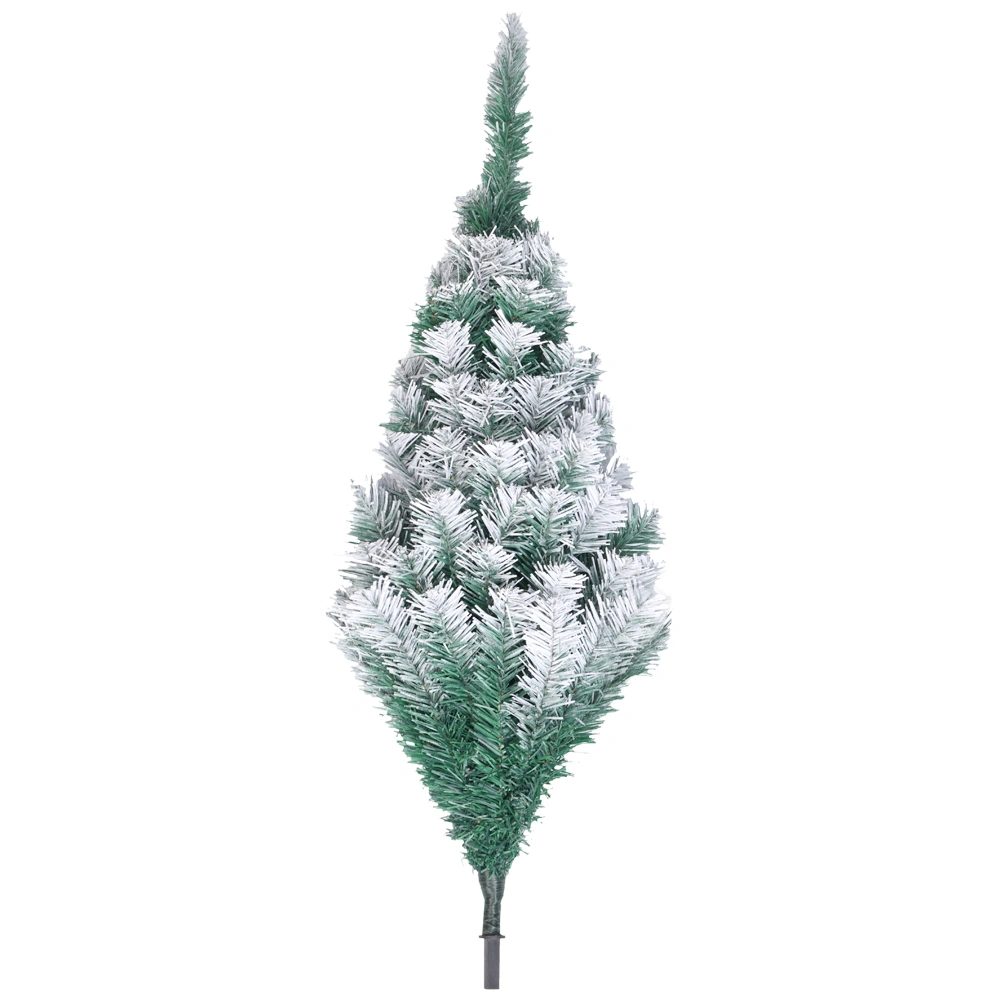 7FT Spray White PVC Artificial Christmas Tree with 870 Branches - Full Pre-Lit Holiday Tree view 6