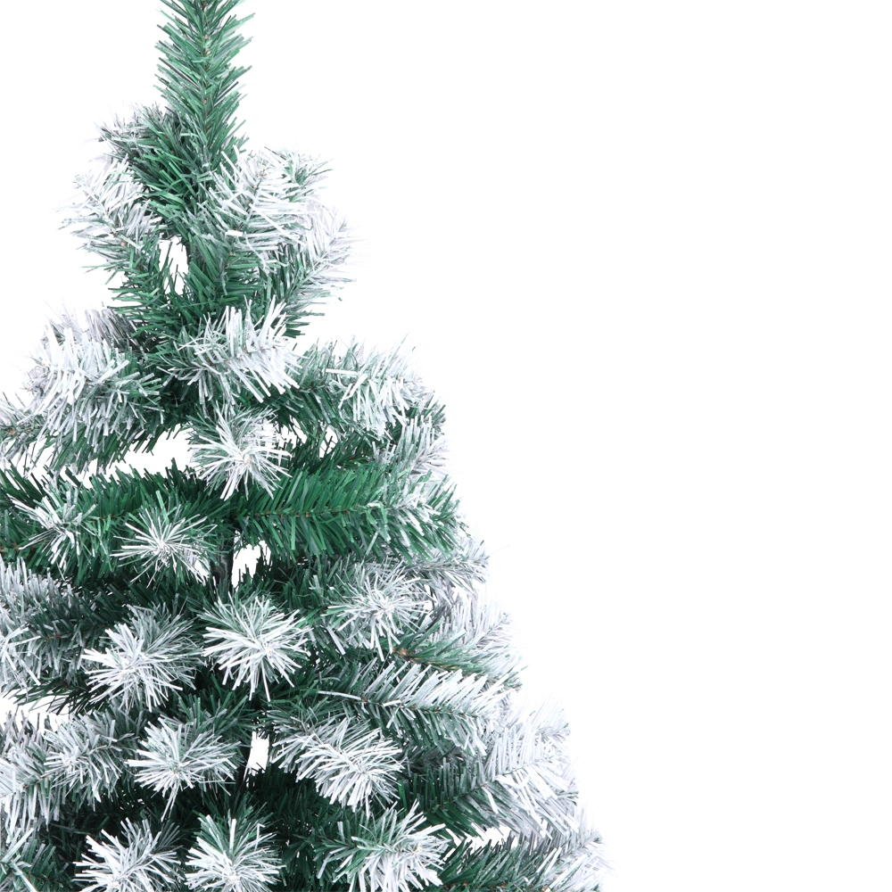 7FT Spray White PVC Artificial Christmas Tree with 870 Branches - Full Pre-Lit Holiday Tree view 9
