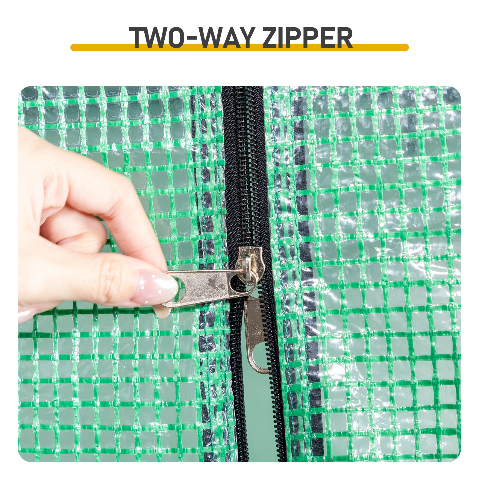 8*12ft Plastic Sprayed Iron Pipe PE Mesh Foldable Greenhouse Shed Green view 7