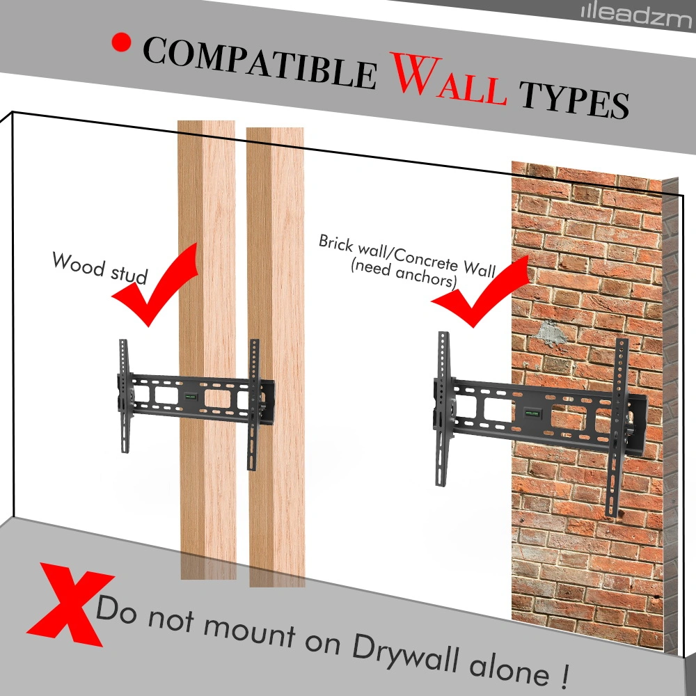 TMW600 32-70 Inch Flat Tilting TV Wall Mount Bracket with Built-in Spirit Level Full Motion view 16