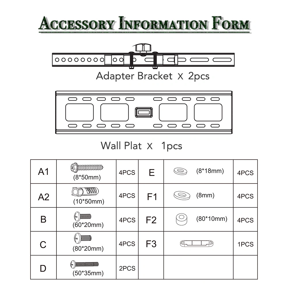 TMW600 32-70 Inch Flat Tilting TV Wall Mount Bracket with Built-in Spirit Level Full Motion view 17
