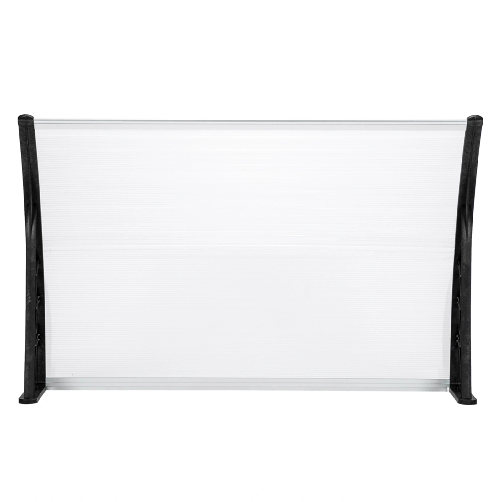 HT-120x80 Door Window Rain Cover Eaves Canopy Awning White Black Bracket Outdoor view 2