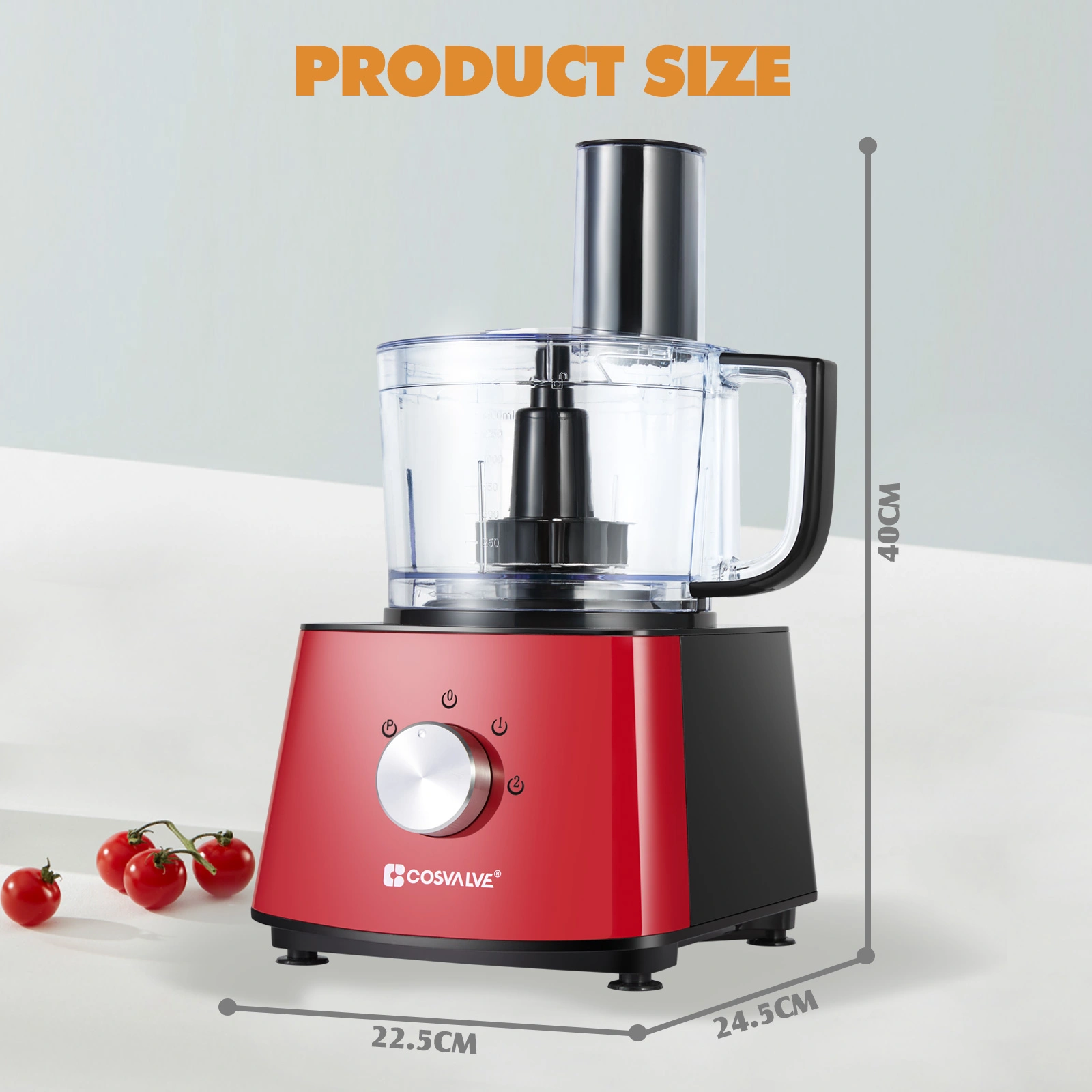 9-in-1 Multifunctional Food Processor & Mixer, All-in-One Kitchen Blender Chopper for Prep & Blending