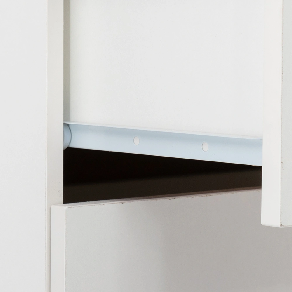 MDF Wood Simple 4-Drawer Dresser White view 19