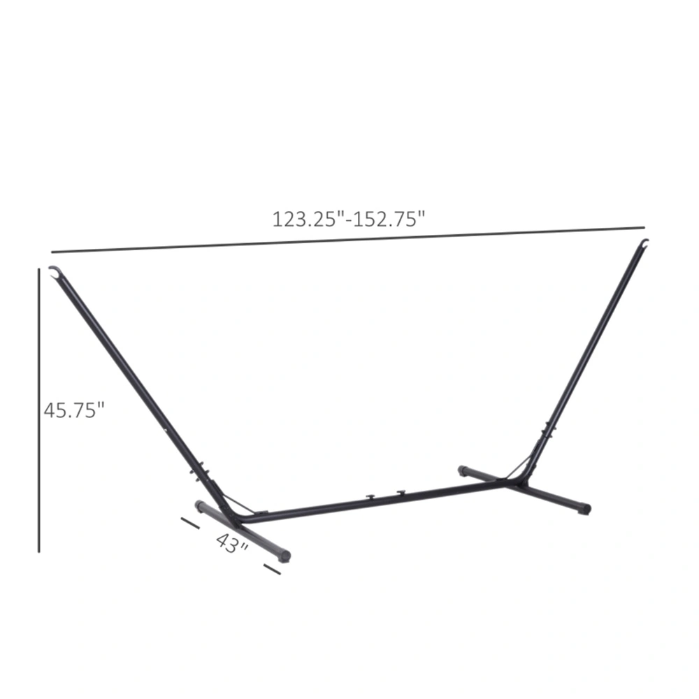 Heavy Duty Hammock Stand, Portable Outdoor A-Frame Canopy Frame, Supports Up to 500lbs, Easy Assembly Metal Frame for Inflation or Net Hammocks, Gray/Black view 3