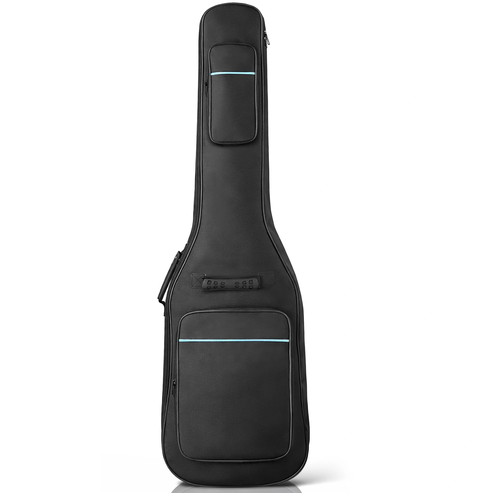 600D Oxford Cloth Electric Bass Guitar Bag Black With Blue Line