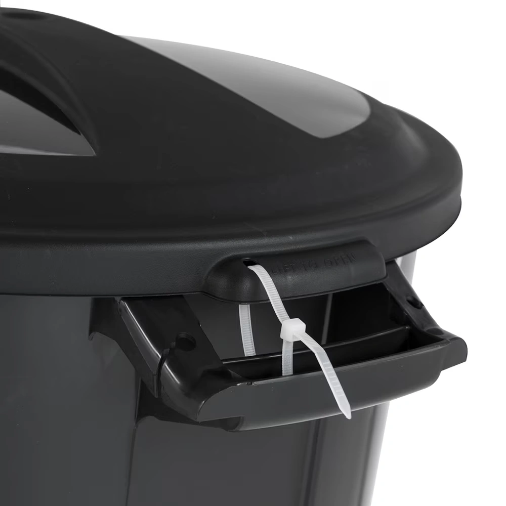 20 Gallon Heavy Duty Plastic Garbage Can, Included Lid, Black view 3