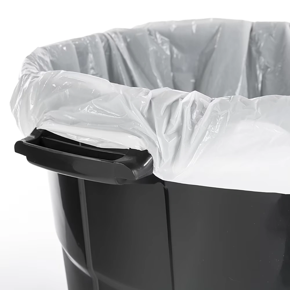 20 Gallon Heavy Duty Plastic Garbage Can, Included Lid, Black view 6