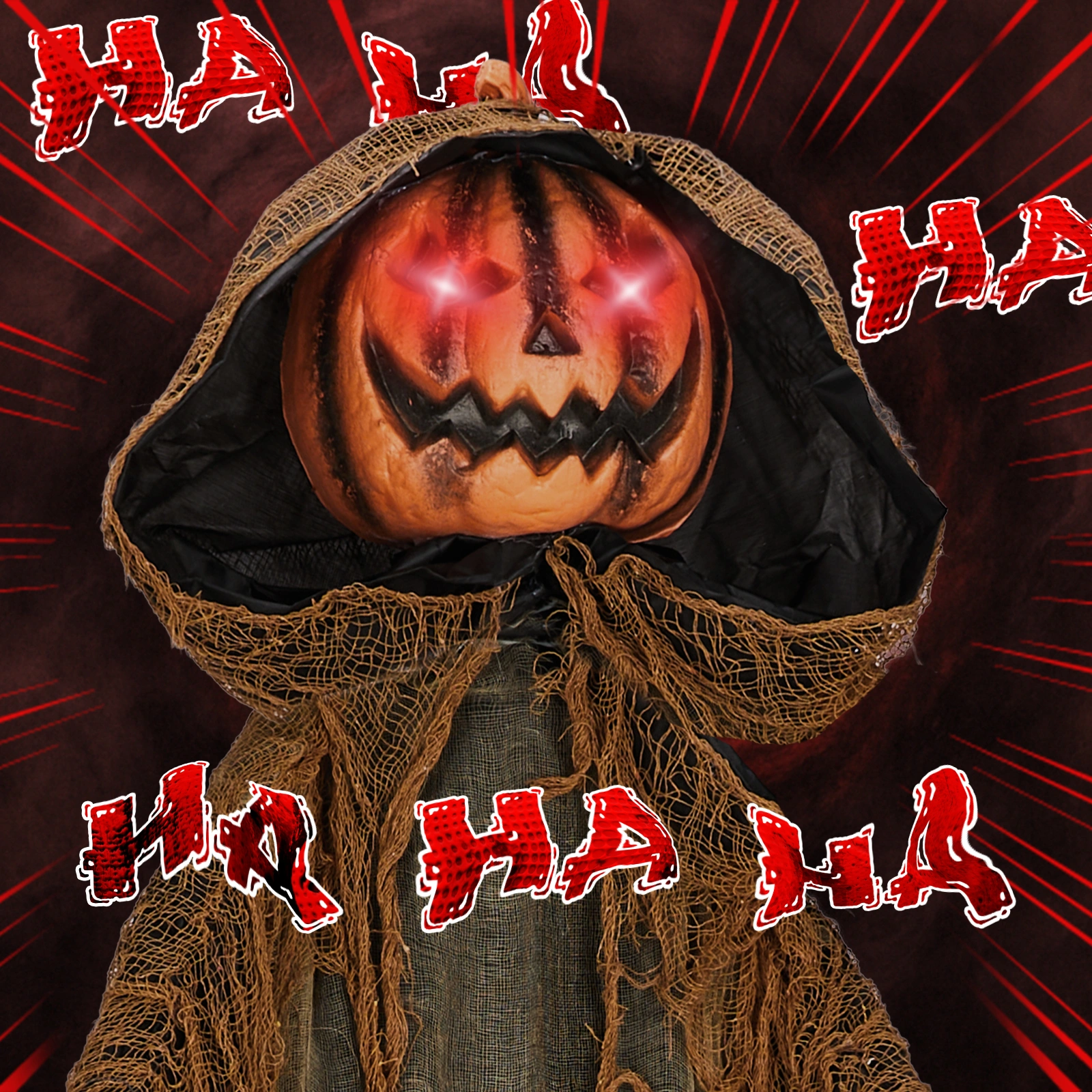 5.8ft Halloween Decorations Outdoor Life Size Animatronics Pumpkin Ghost, Sound-Actived Party Decor with Creepy Sound, Scary Haunted House Props for Garden Yard Lawn view 15