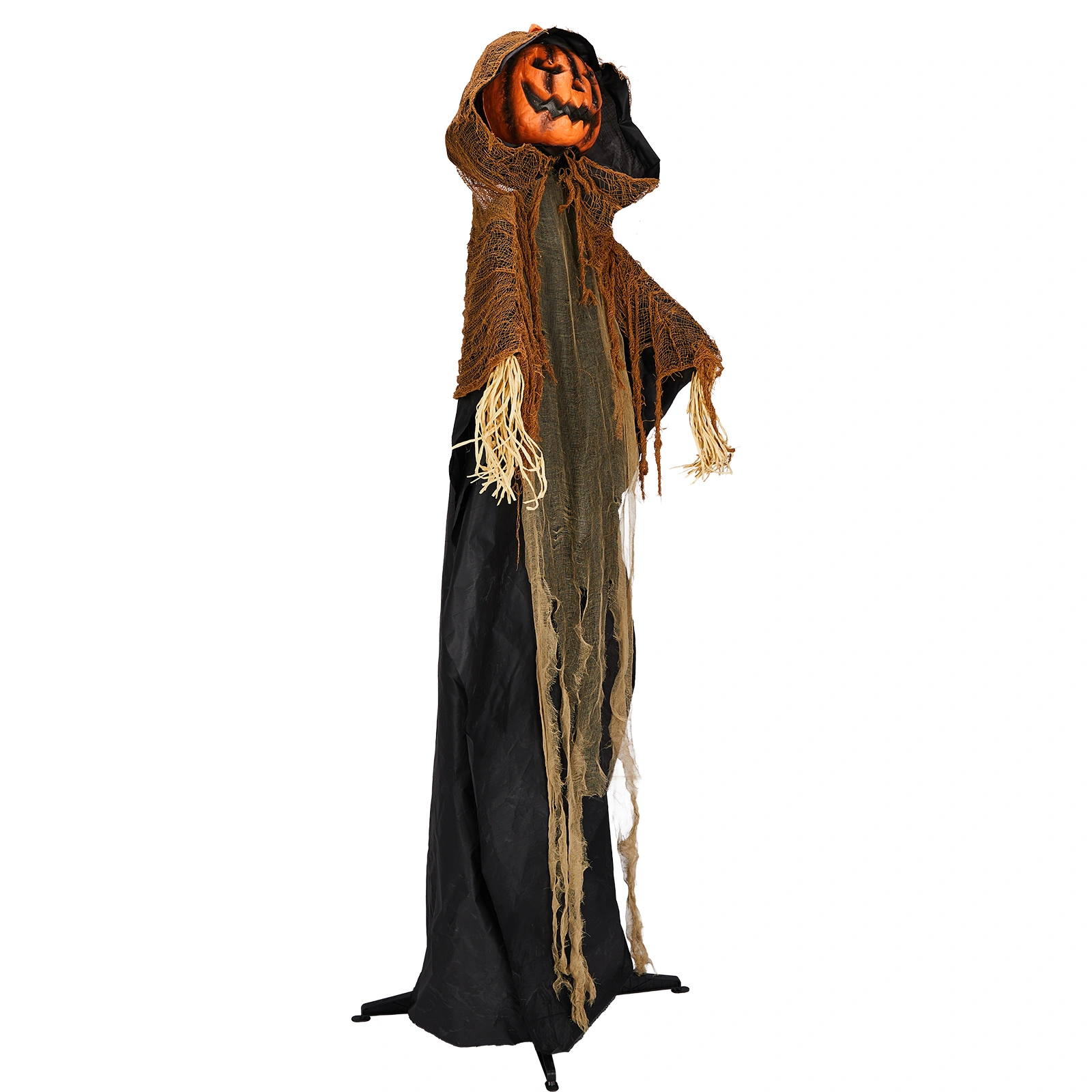 5.8ft Halloween Decorations Outdoor Life Size Animatronics Pumpkin Ghost, Sound-Actived Party Decor with Creepy Sound, Scary Haunted House Props for Garden Yard Lawn view 4