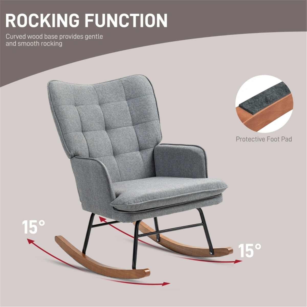 Upholstered Armchair Dining Chair - Multi-Purpose Seat for Living Room, Dining Room, Office view 3