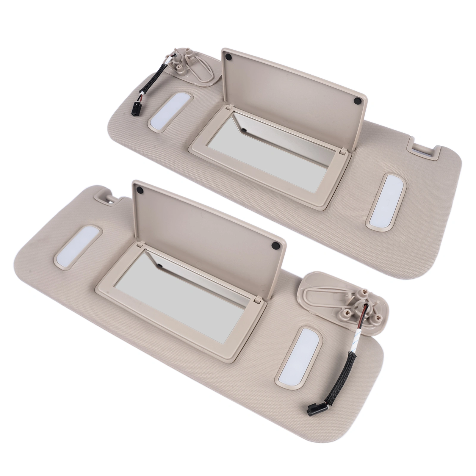 2Pcs Front Left and Right Sun Visors Sunshade for Cadillac Escalade Chevrolet Silverado GMC Yukon XL 1500 2007-2014 view 2