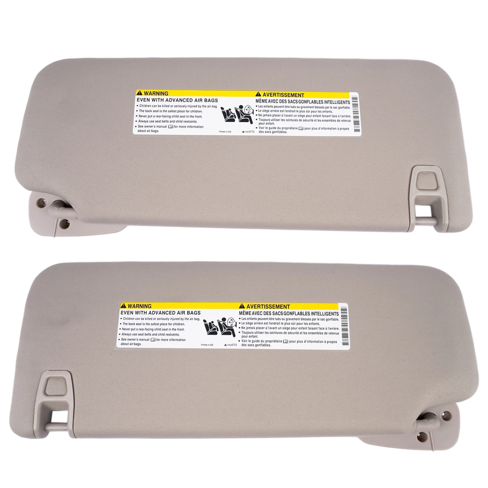 2Pcs Front Left and Right Sun Visors Sunshade for Cadillac Escalade Chevrolet Silverado GMC Yukon XL 1500 2007-2014 view 3