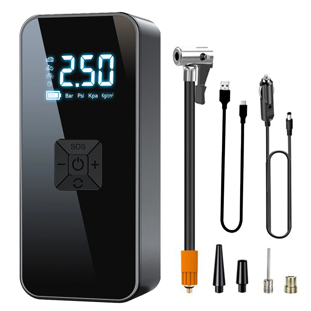 120W Portable Wireless Car Tire Inflator Pump 150PSI Portable Air Compressor Intelligent Digital Display LED Fast