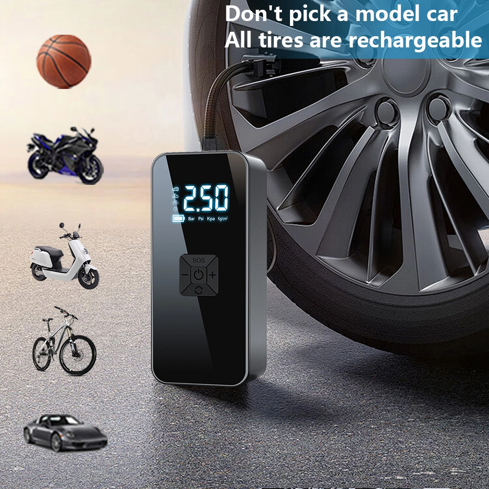 120W Portable Wireless Car Tire Inflator Pump 150PSI Portable Air Compressor Intelligent Digital Display LED Fast view 3