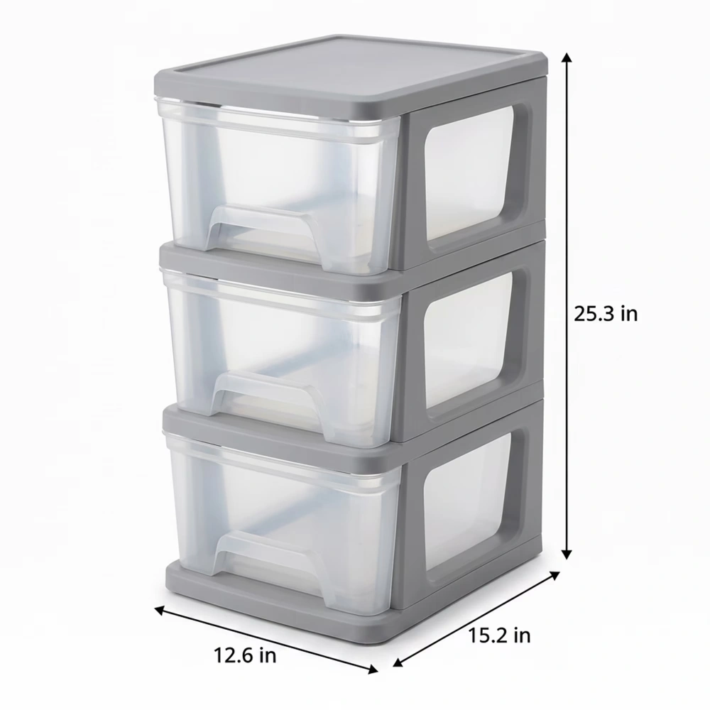 3 Pack 5 Gallon Waterproof Plastic Storage Bins with Lid, Gasket Seal & Durable Latches, Black view 3