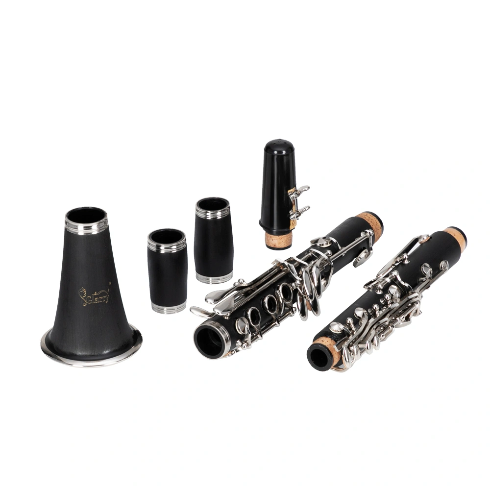 17 Keys Flat B Black Clarinet with Two Mouthpieces Connector for Beginner Student view 11