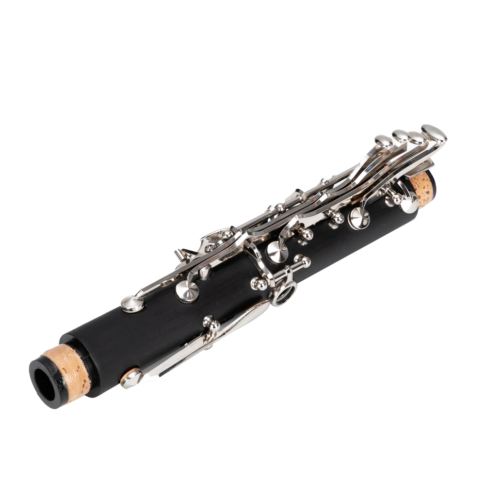 17 Keys Flat B Black Clarinet with Two Mouthpieces Connector for Beginner Student view 14