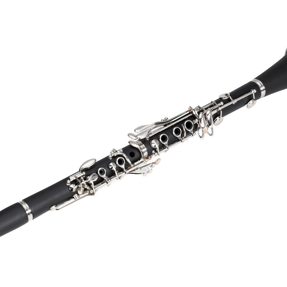 17 Keys Flat B Black Clarinet with Two Mouthpieces Connector for Beginner Student view 19