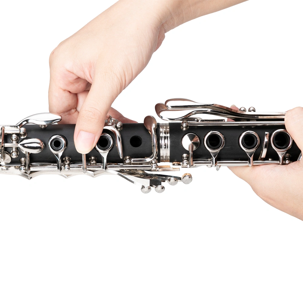 17 Keys Flat B Black Clarinet with Two Mouthpieces Connector for Beginner Student view 21