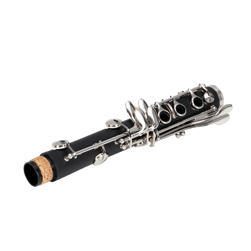 17 Keys Flat B Black Clarinet with Two Mouthpieces Connector for Beginner Student view 9