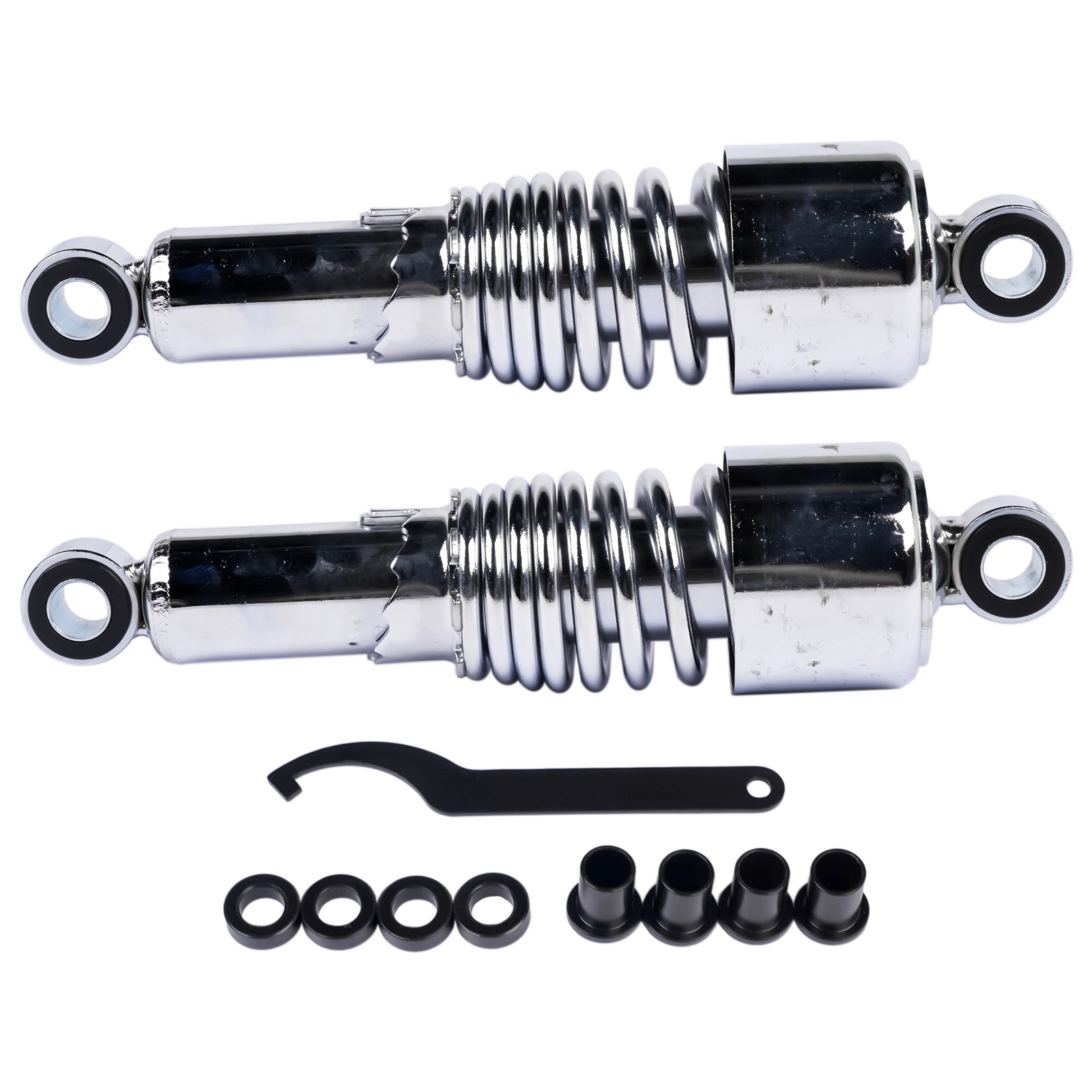 Chrome 10.5" Rear Shocks Absorbers Lowering For Harley Road King Tour Glide FLT Dyna 1991-2016 Sportster 1988-2003 2004-2015 view 7
