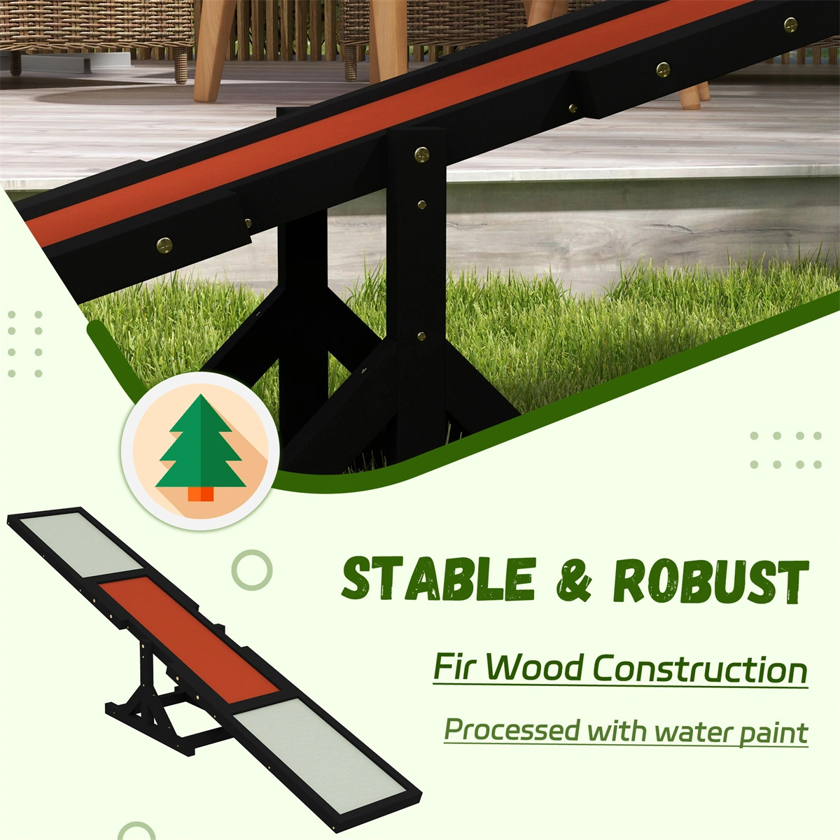 Dog Agility Ramp & Pet Seesaw - Interactive Outdoor Training Equipment for Dogs view 5