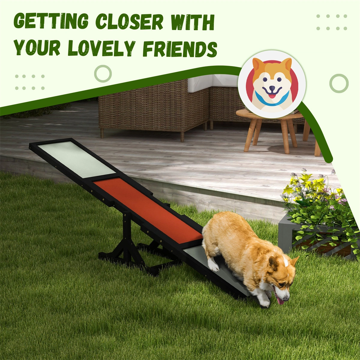 Dog Agility Ramp & Pet Seesaw - Interactive Outdoor Training Equipment for Dogs view 7